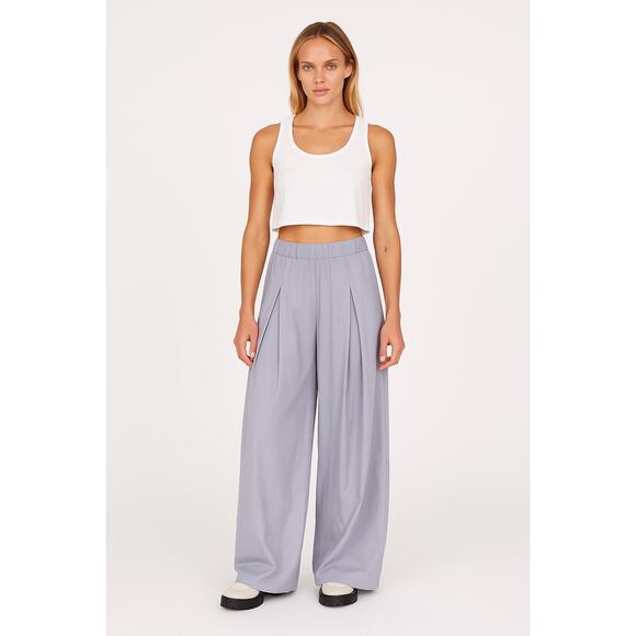 $265 Les Tien Julia Pleated Palazzo Pant - Small